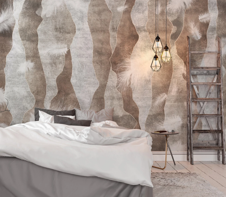 3D White Fluff WC2182 Wall Murals