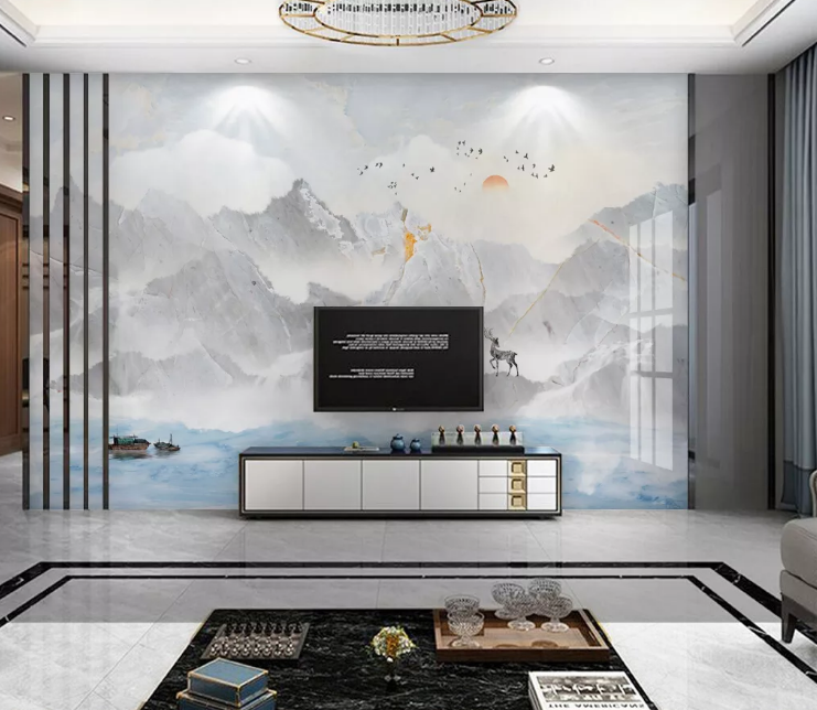 3D White Mountain Deer WC2170 Wall Murals