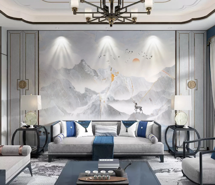 3D White Mountain Deer WC2170 Wall Murals
