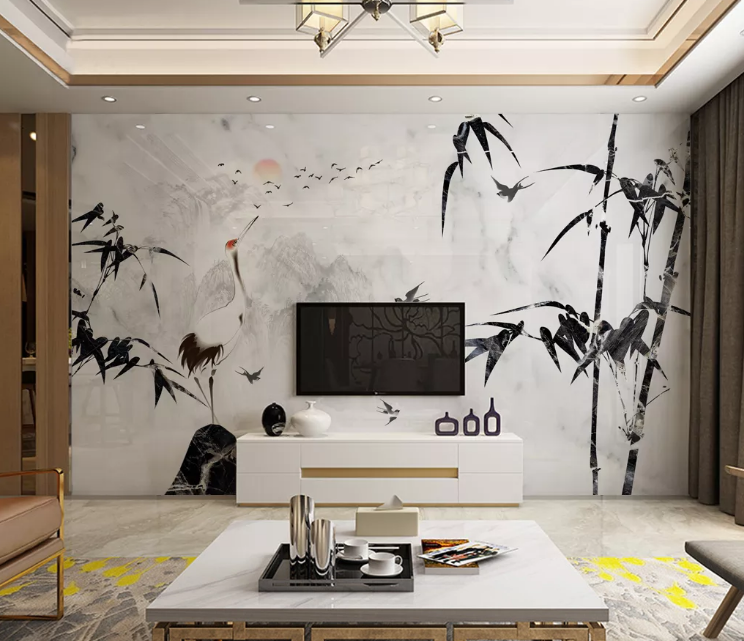3D Crane Bamboo WC2013 Wall Murals