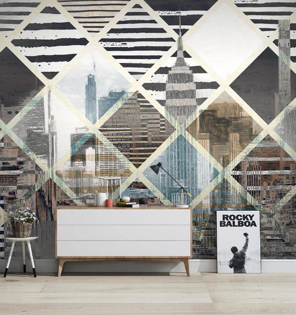 3D City Building WC1640 Wall Murals