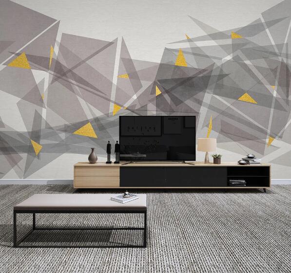 3D Golden Triangle WC1573 Wall Murals