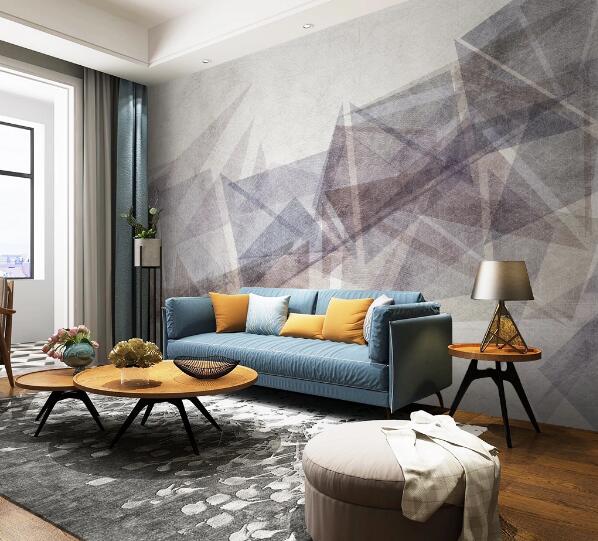 3D Purple Graphic WC1520 Wall Murals