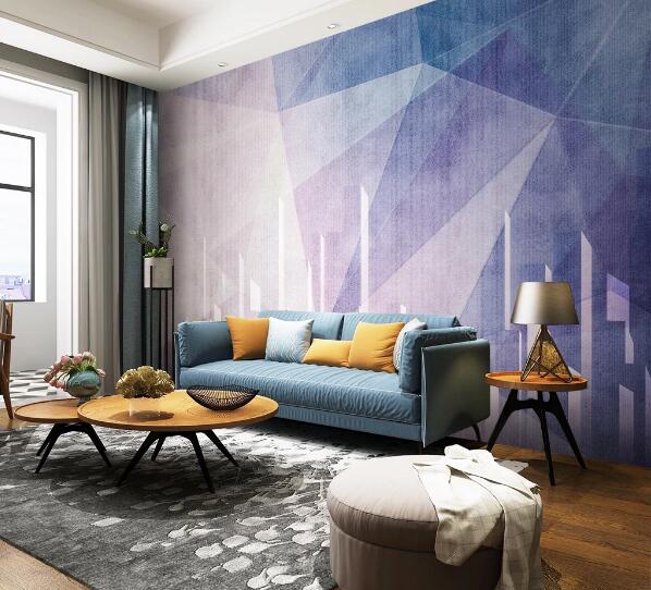 3D Purple Graphic WC1425 Wall Murals