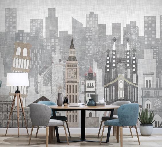 3D New York Building WC1383 Wall Murals