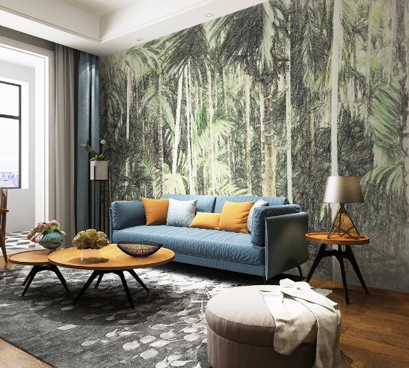 3D Green Forest WC1372 Wall Murals