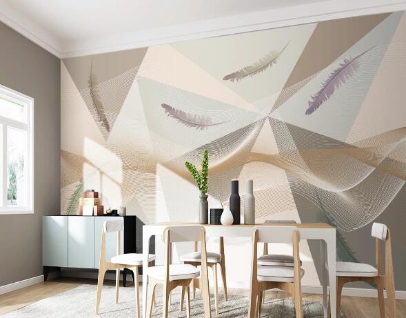 3D Purple Feathers WC1352 Wall Murals