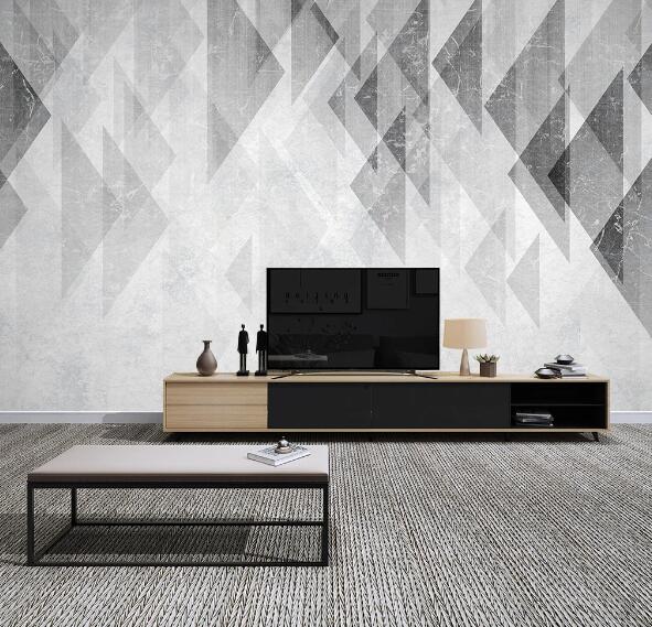 3D Black Triangle WC1345 Wall Murals