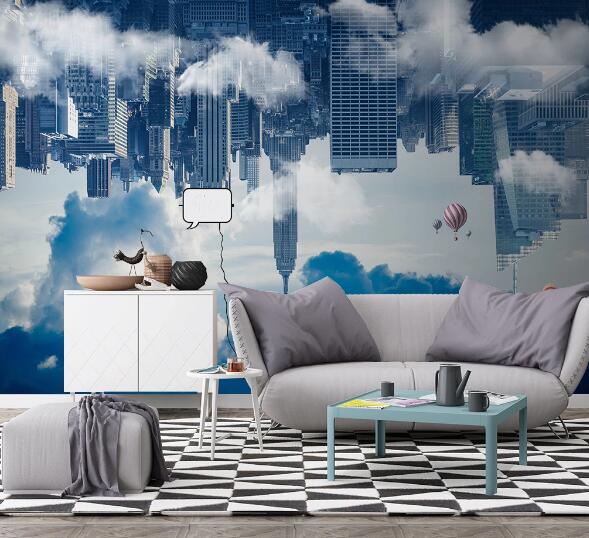 3D Balloon City WC1333 Wall Murals