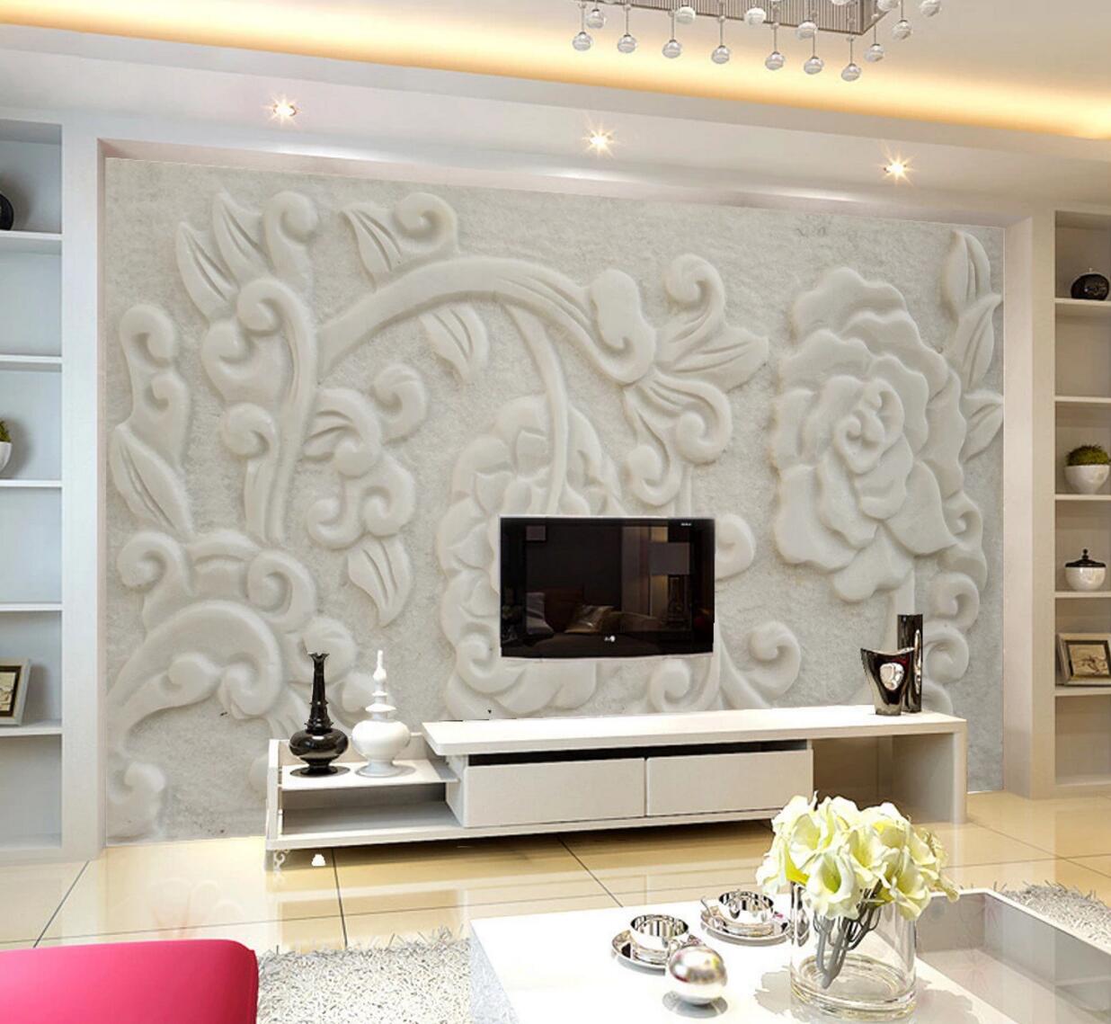 3D Carving Flower WC589 Wall Murals
