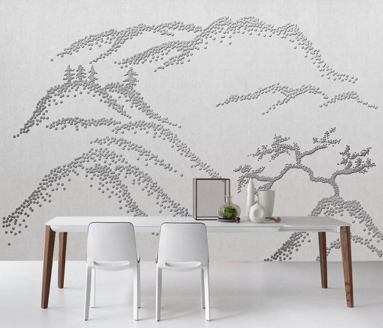 3D White Point Mountain WC1184 Wall Murals