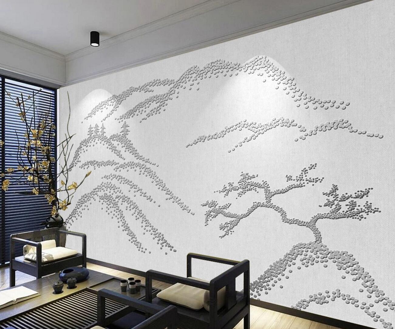 3D White Point Mountain WC1184 Wall Murals