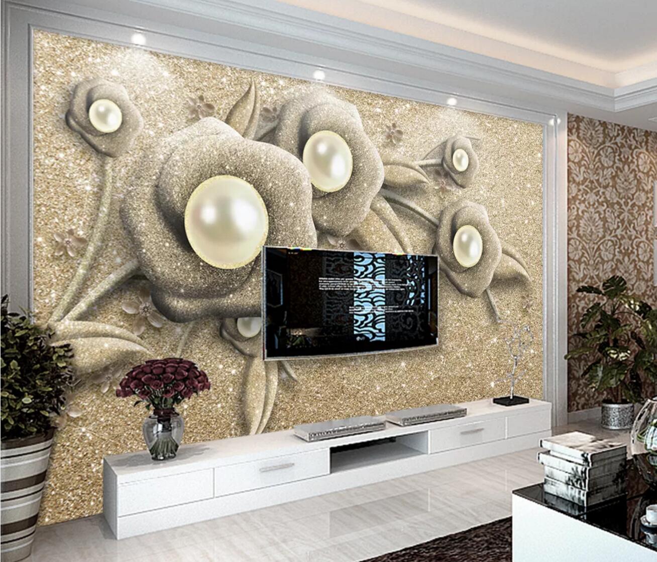 3D Beautiful Pearl WC378 Wall Murals