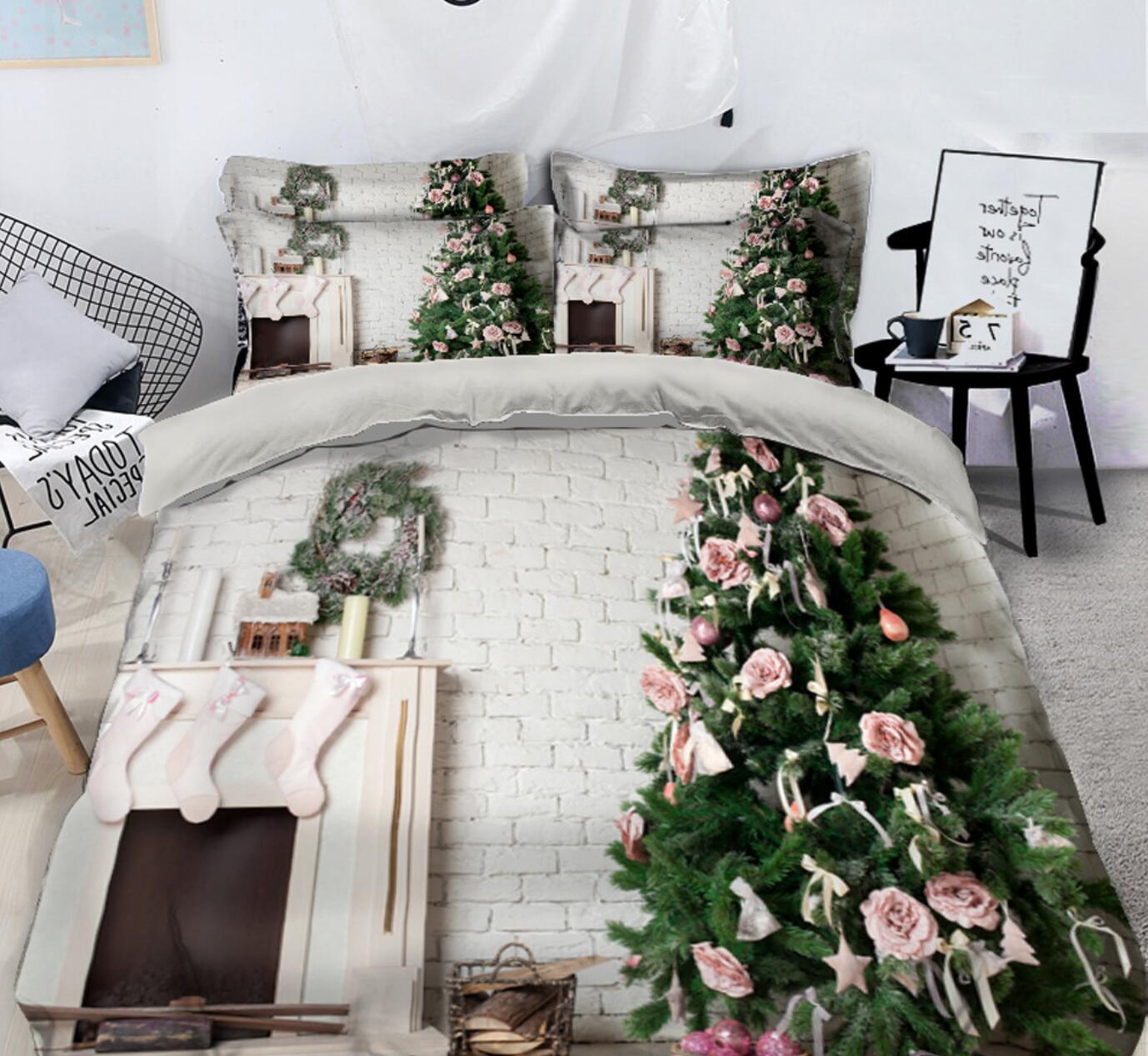 3D Tree 31150 Christmas Quilt Duvet Cover Xmas Bed Pillowcases