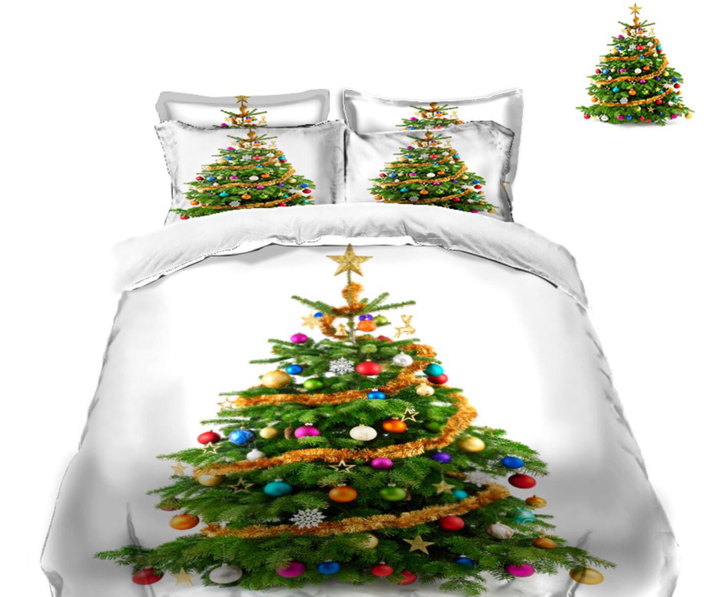 3D Christmas Tree 31183 Christmas Quilt Duvet Cover Xmas Bed Pillowcases