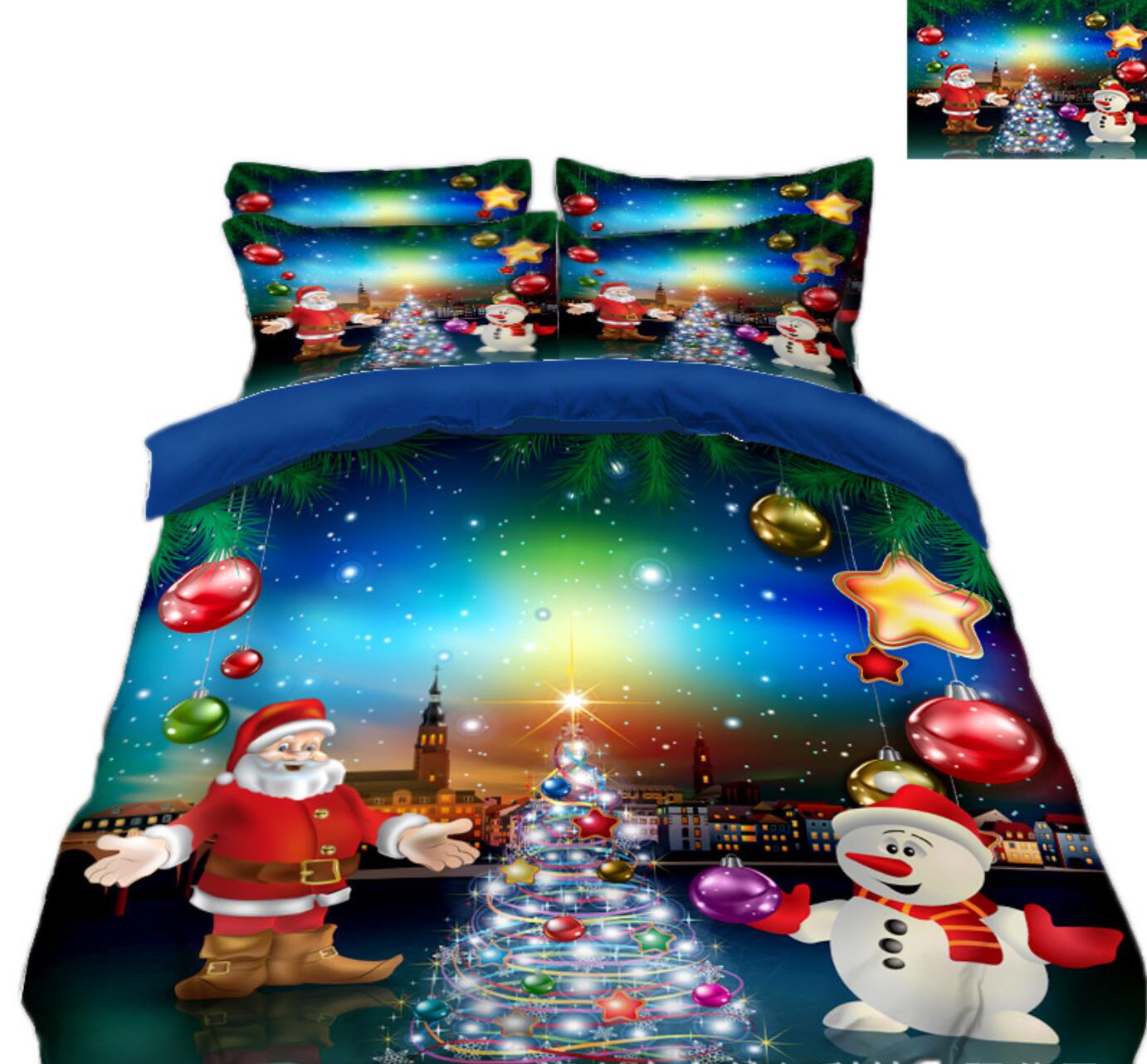 3D Santa Snowman 31200 Christmas Quilt Duvet Cover Xmas Bed Pillowcases