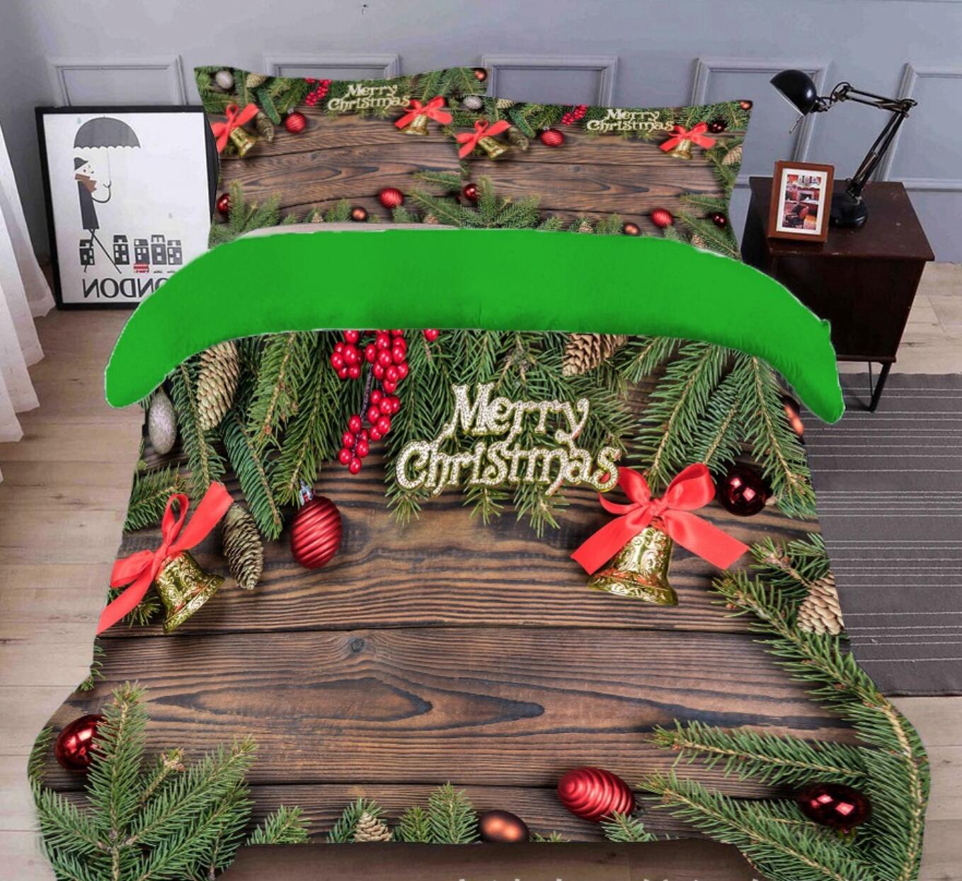 3D Merry Christmas 32041 Christmas Quilt Duvet Cover Xmas Bed Pillowcases