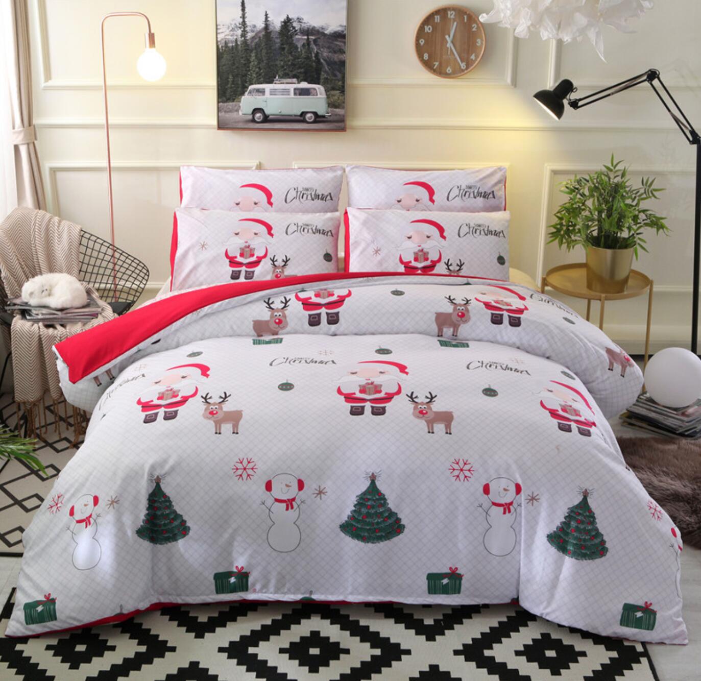 3D Tree Santa 32061 Christmas Quilt Duvet Cover Xmas Bed Pillowcases