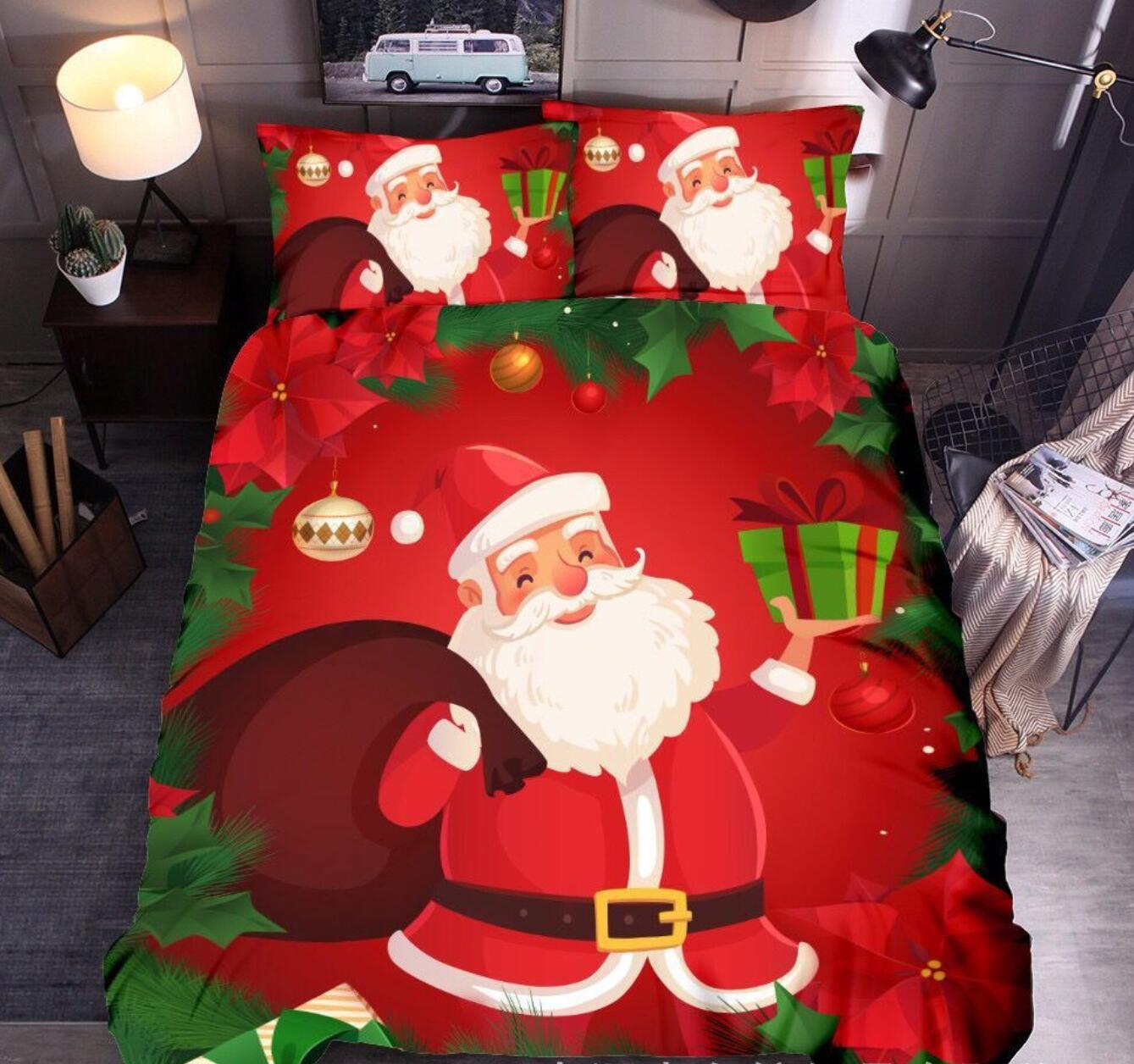 3D Santa Claus 32067 Christmas Quilt Duvet Cover Xmas Bed Pillowcases