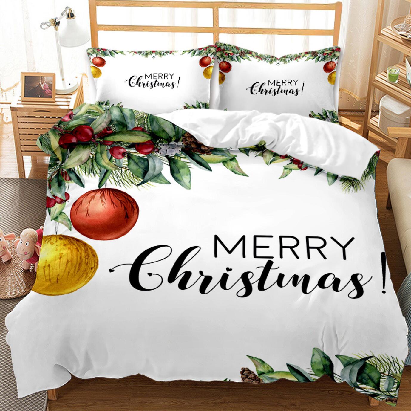 3D Merry Christmas 32091 Christmas Quilt Duvet Cover Xmas Bed Pillowcases