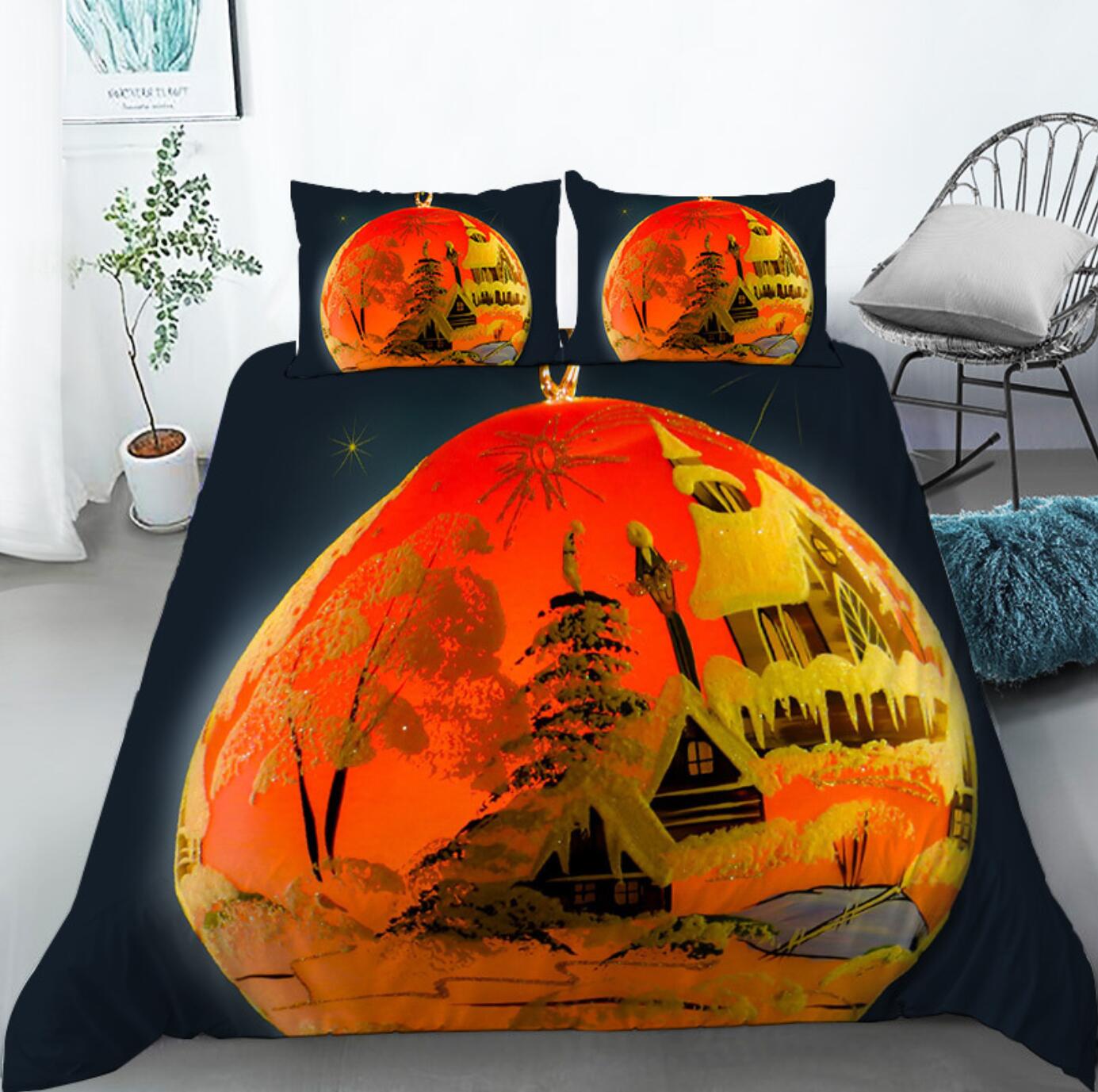 3D House Tree 32117 Christmas Quilt Duvet Cover Xmas Bed Pillowcases