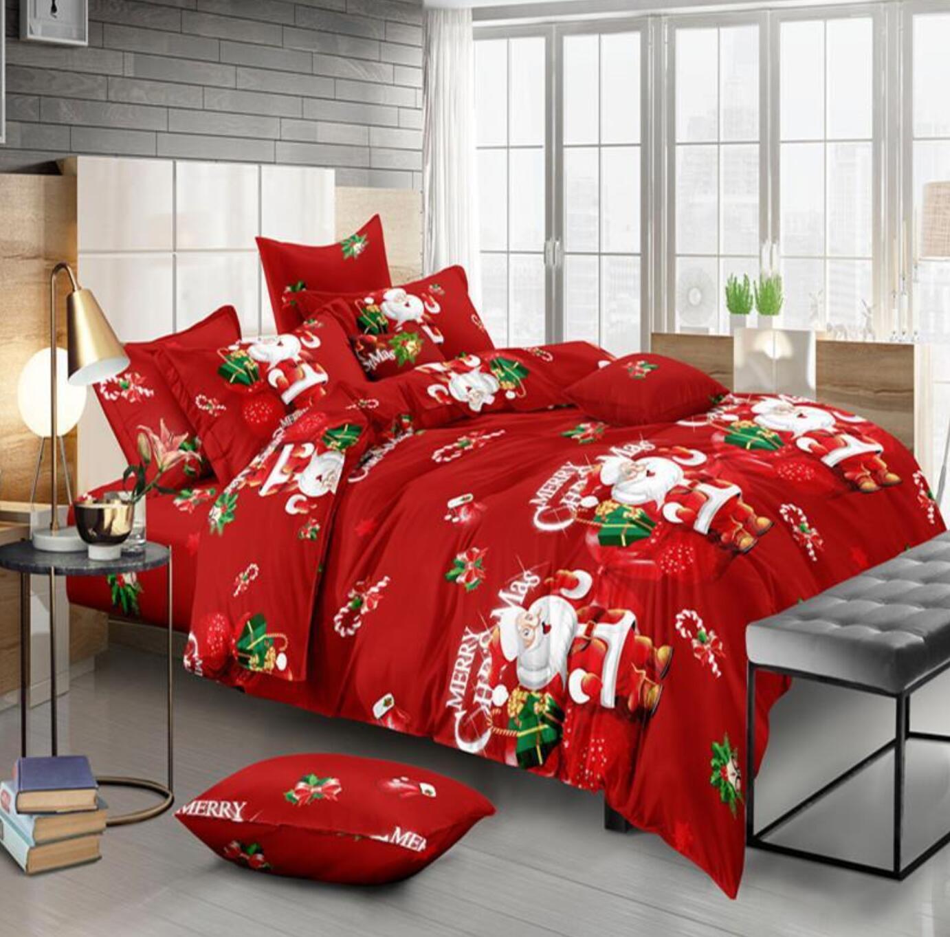 3D Santa Claus 32145 Christmas Quilt Duvet Cover Xmas Bed Pillowcases