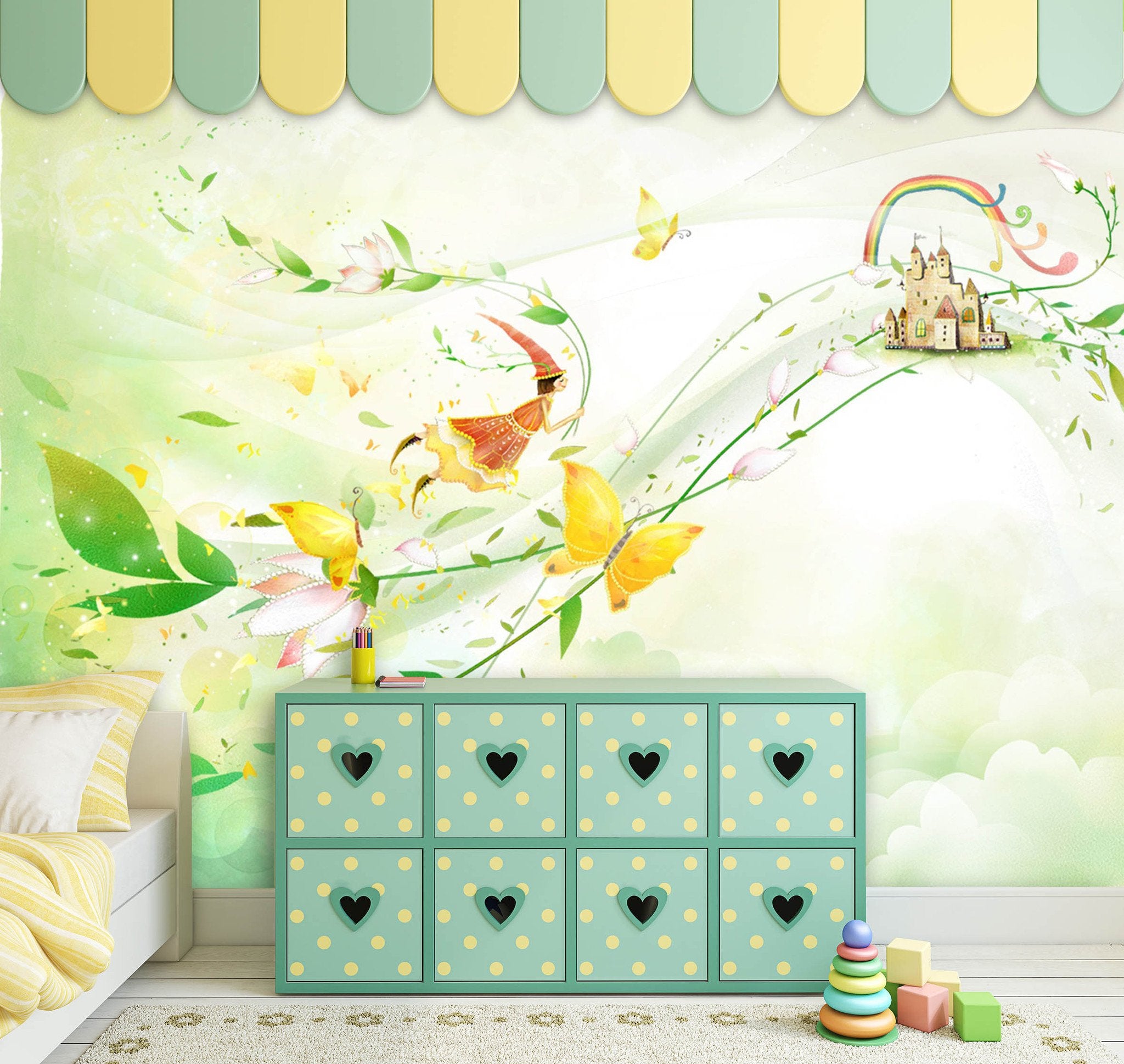 3D Butterfly Green Leaves 88 Wallpaper AJ Wallpapers