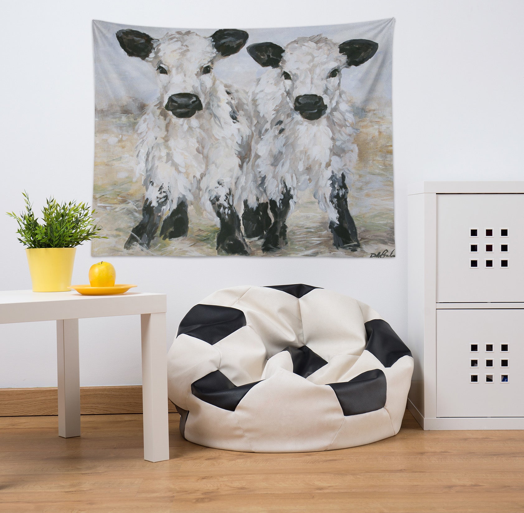 3D White Calf 7805 Debi Coules Tapestry Hanging Cloth Hang