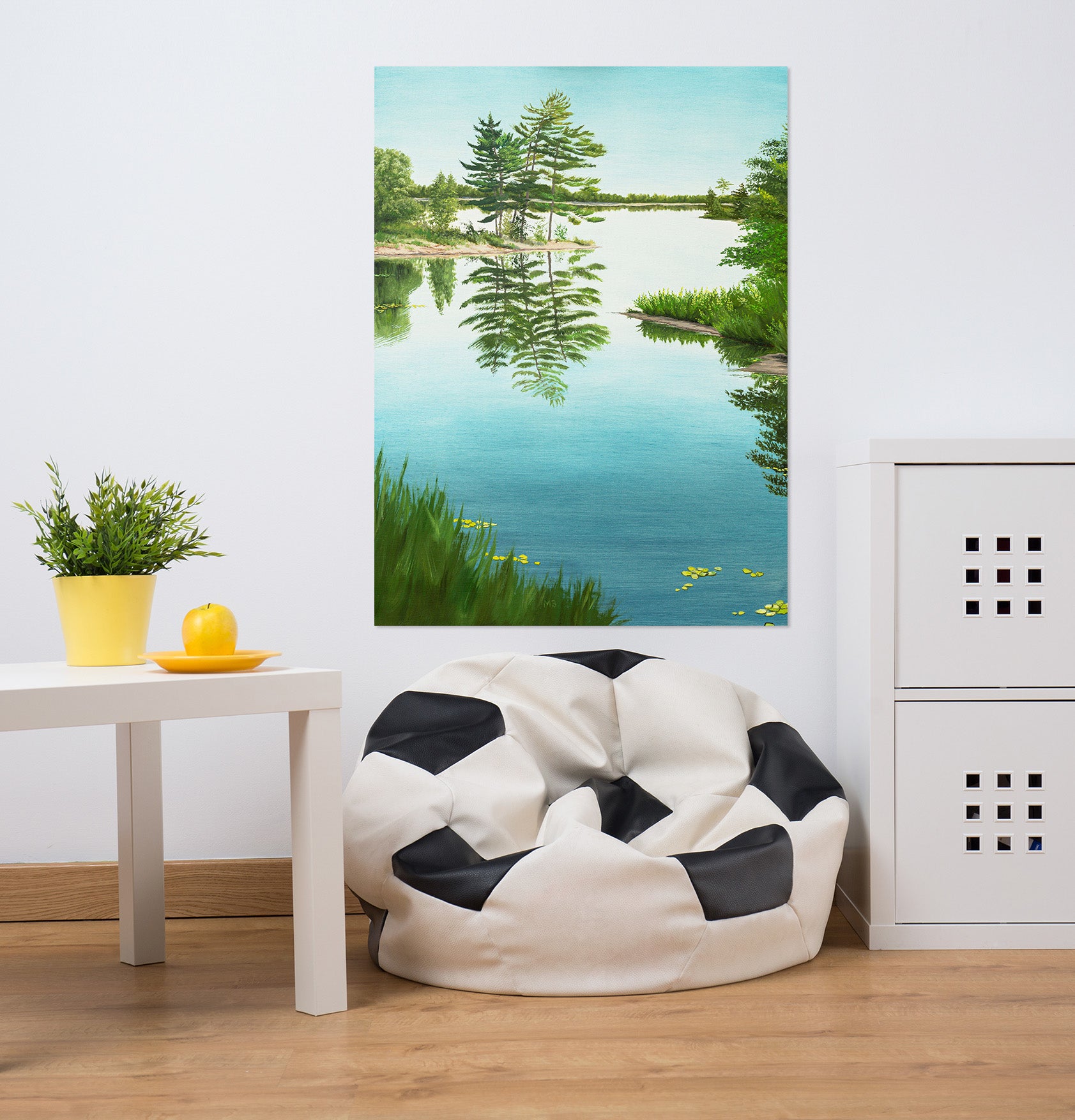 3D Lake Tree Grass 1824 Marina Zotova Wall Sticker