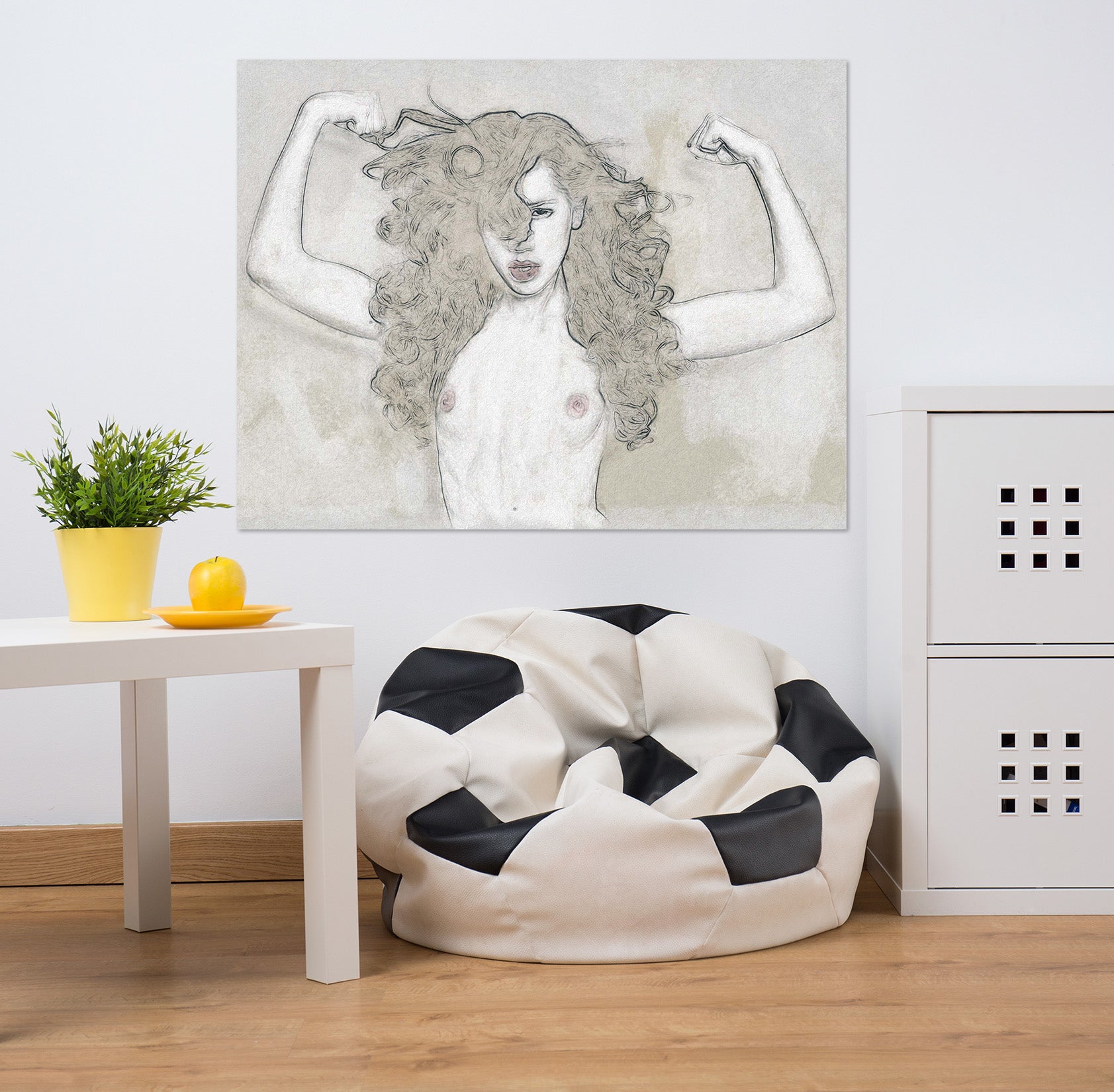 3D Cute Girl 017 Marco Cavazzana Wall Sticker