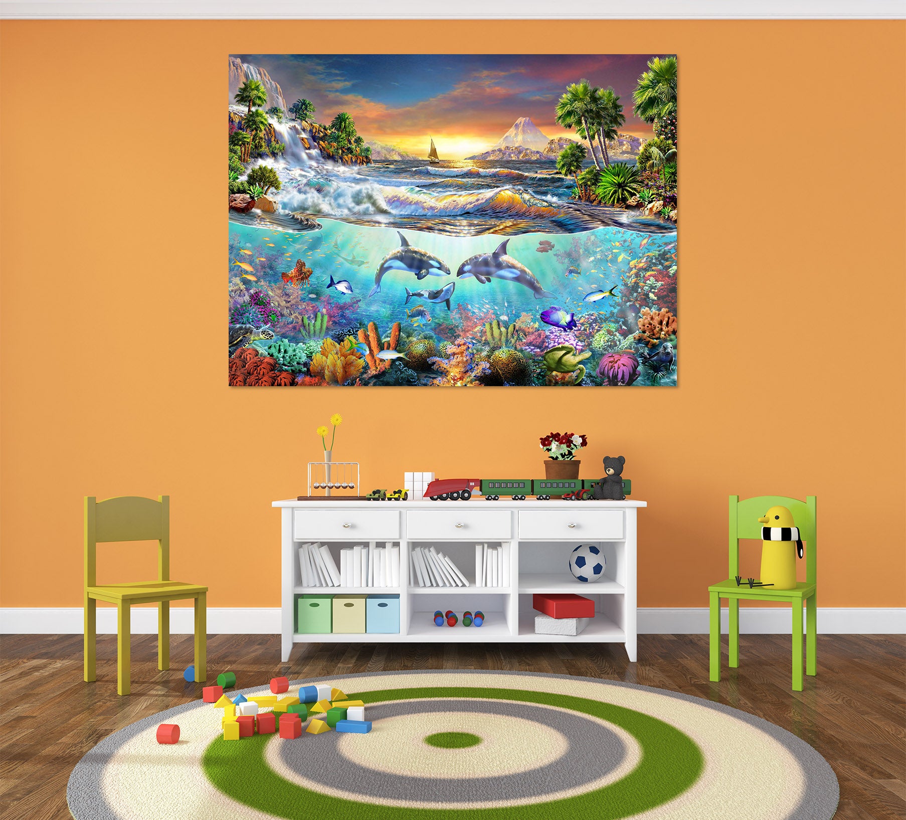 3D Beautiful Sea 003 Adrian Chesterman Wall Sticker