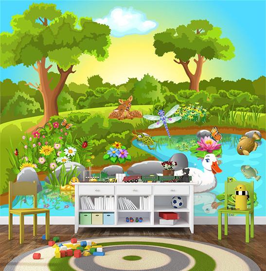 3D Ducks Lake Scenery 37 Wallpaper AJ Wallpaper