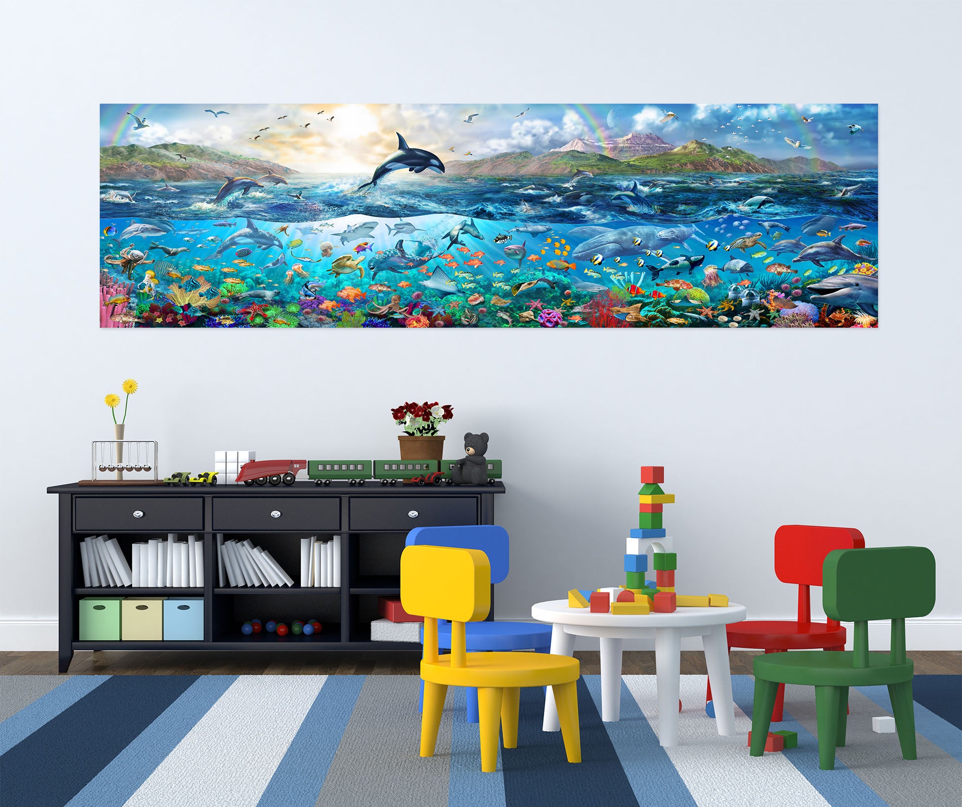 3D Ocean Panorama 007 Adrian Chesterman Wall Sticker