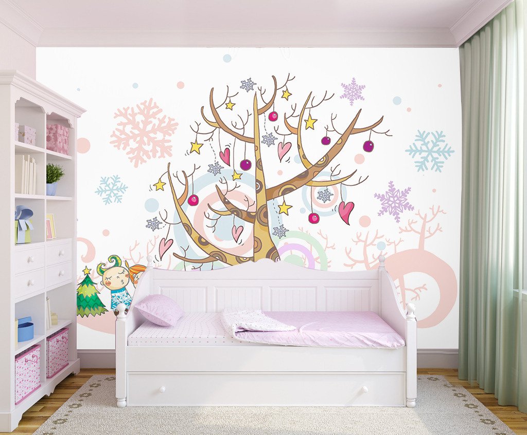 3D Tree Flower Childhood 302 Wallpaper AJ Wallpaper