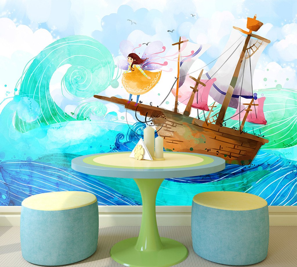 3D Sailing Boat Windy Girl 7 Wallpaper AJ Wallpaper 2