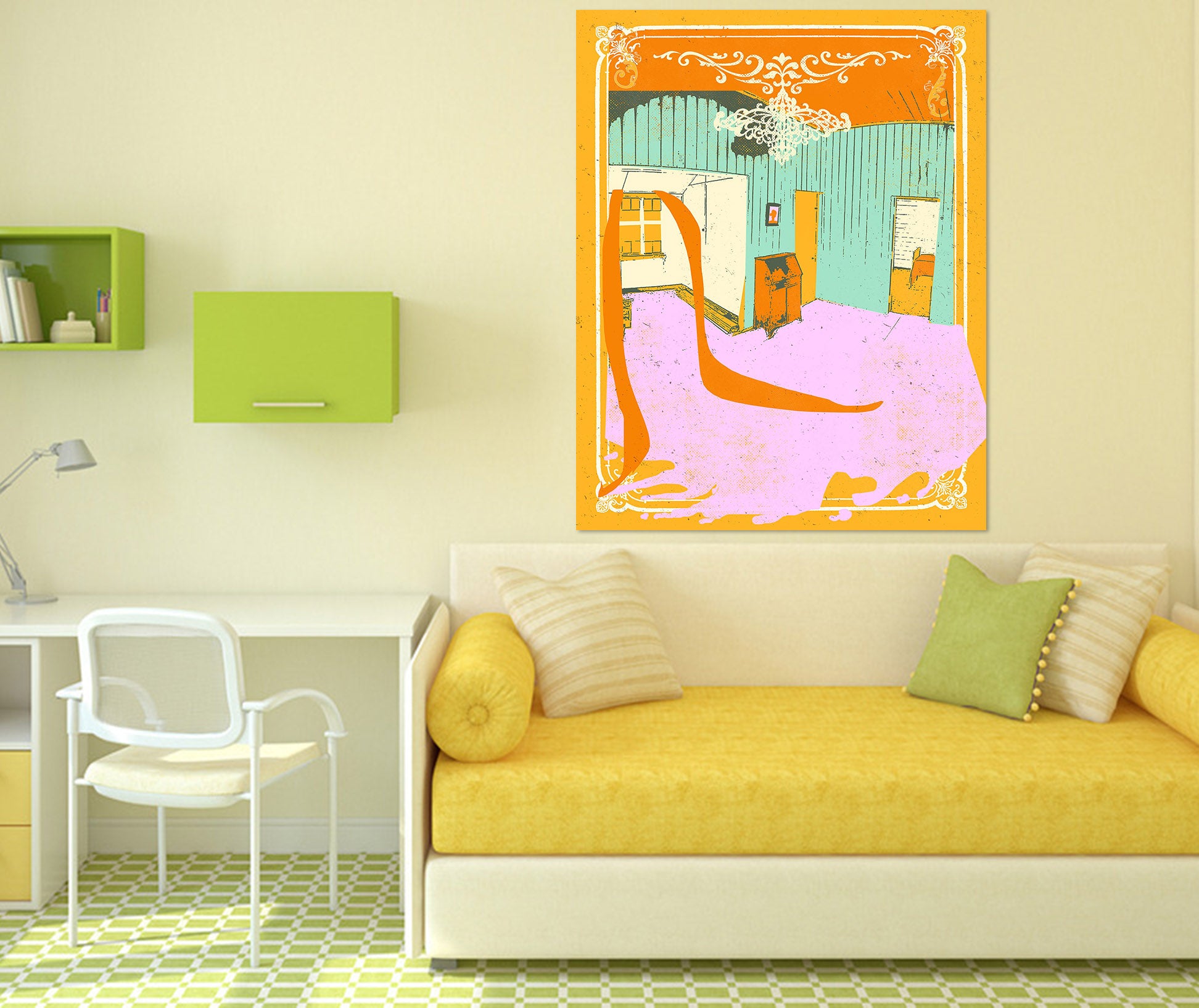 3D Cozy Room 023 Showdeer Wall Sticker