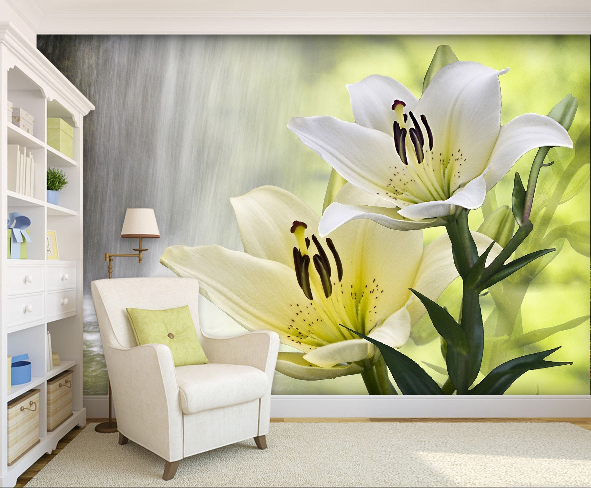 3D Flower Waterfall 687 Wallpaper AJ Wallpaper