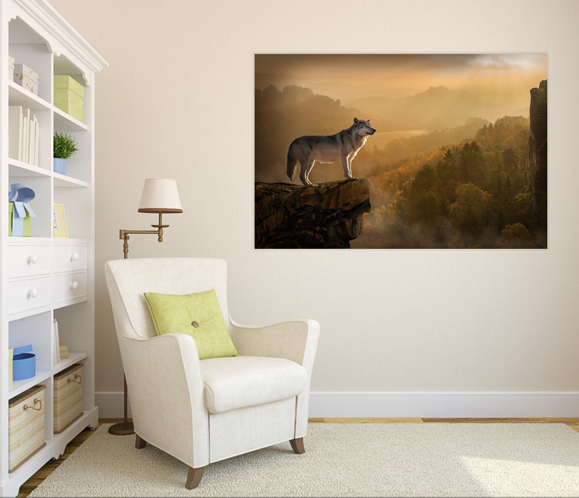 3D Mountain Wolf 132 Animal Wall Stickers Wallpaper AJ Wallpaper 2