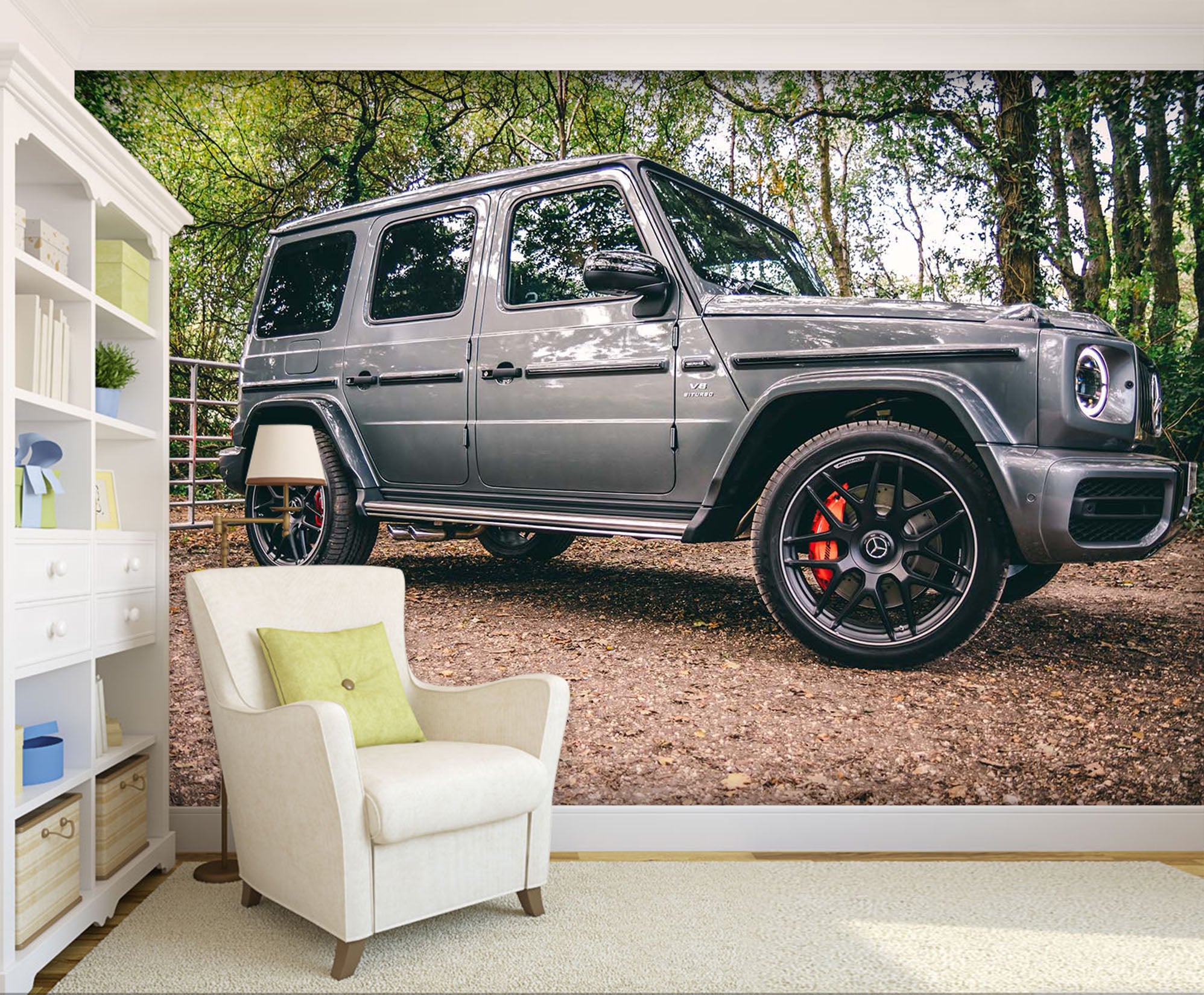 3D Auto Mercedes-Benz 102 Vehicle Wall Murals