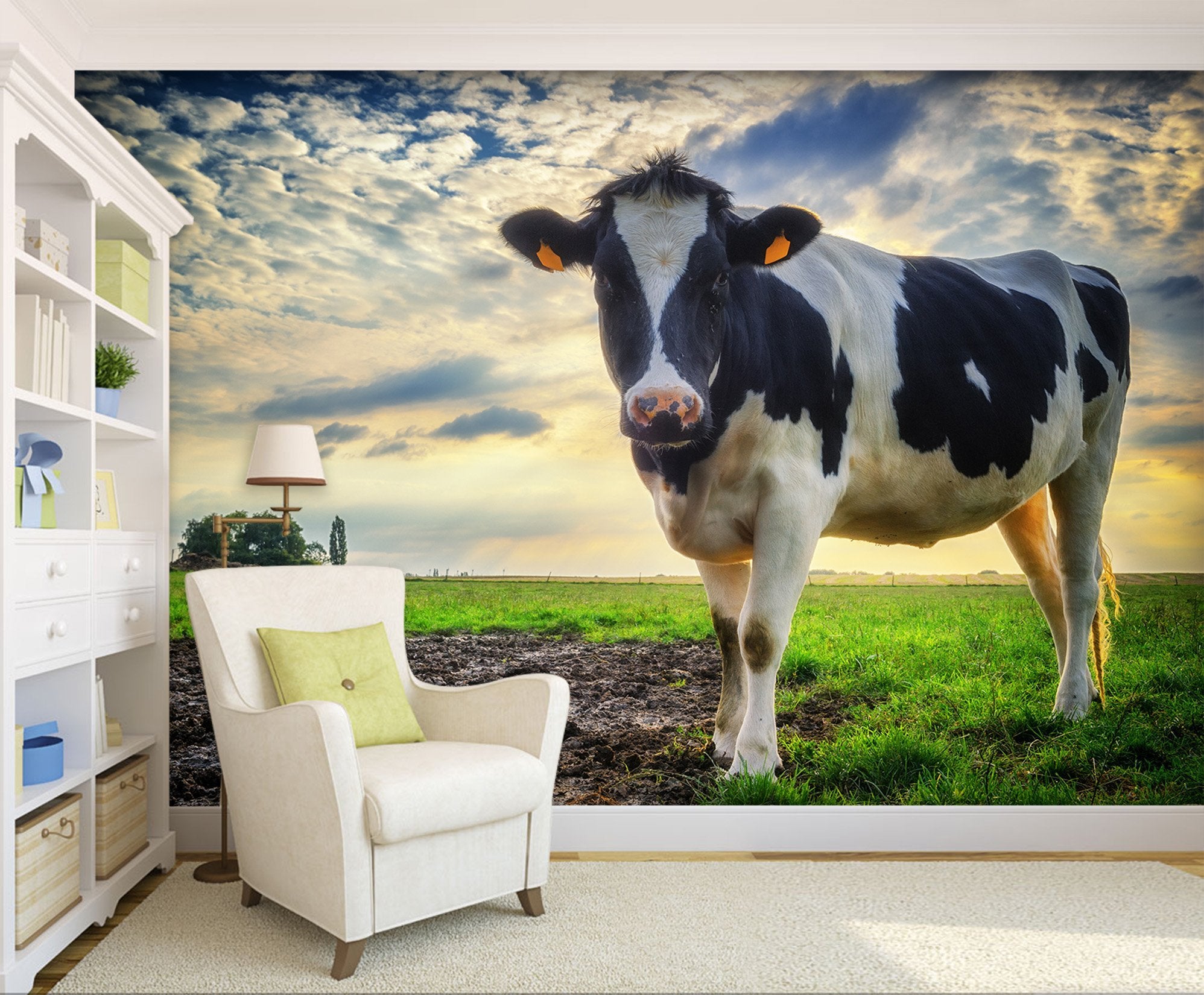 3D Sky Cow 081 Wallpaper AJ Wallpaper