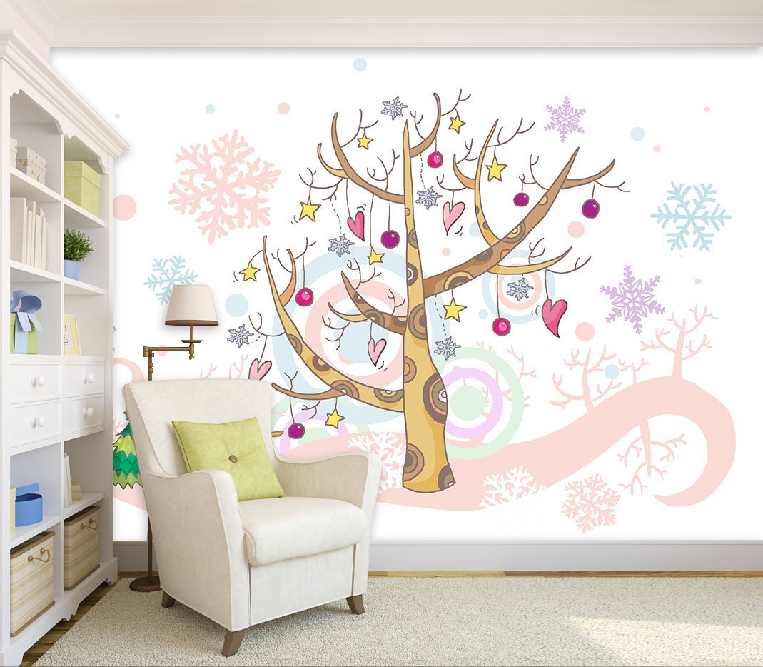 3D Tree Flower Childhood 302 Wallpaper AJ Wallpaper