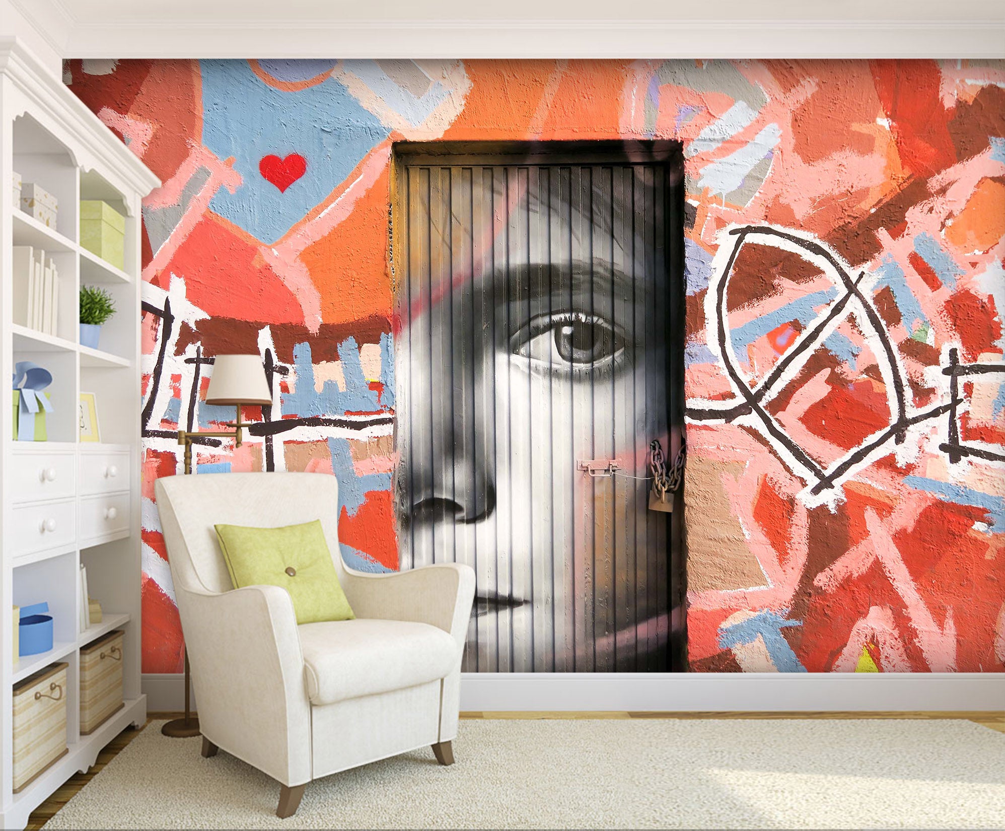 3D Oil Paint Girl 82 Wall Murals
