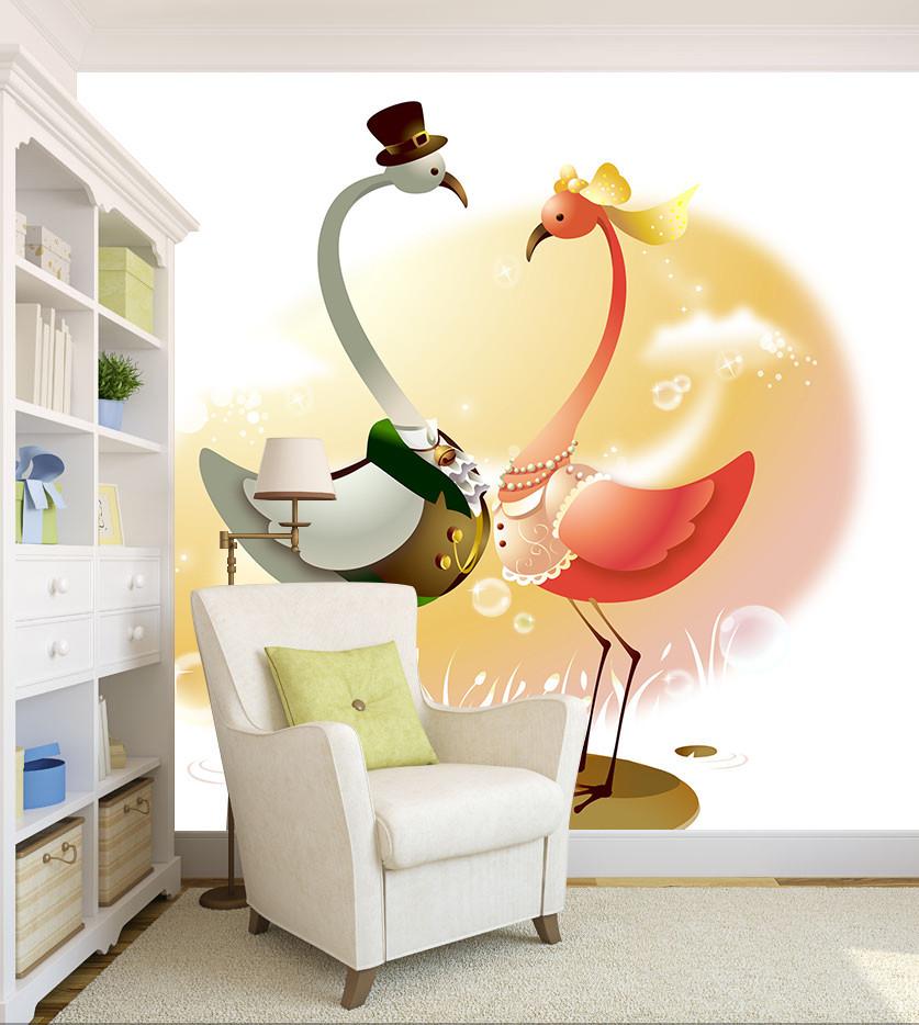 3D Couple Swan 987 Wallpaper AJ Wallpaper 2