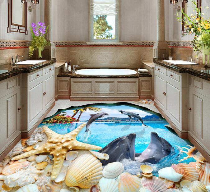 3D Bustling Ocean Floor Mural Wallpaper AJ Wallpaper 2