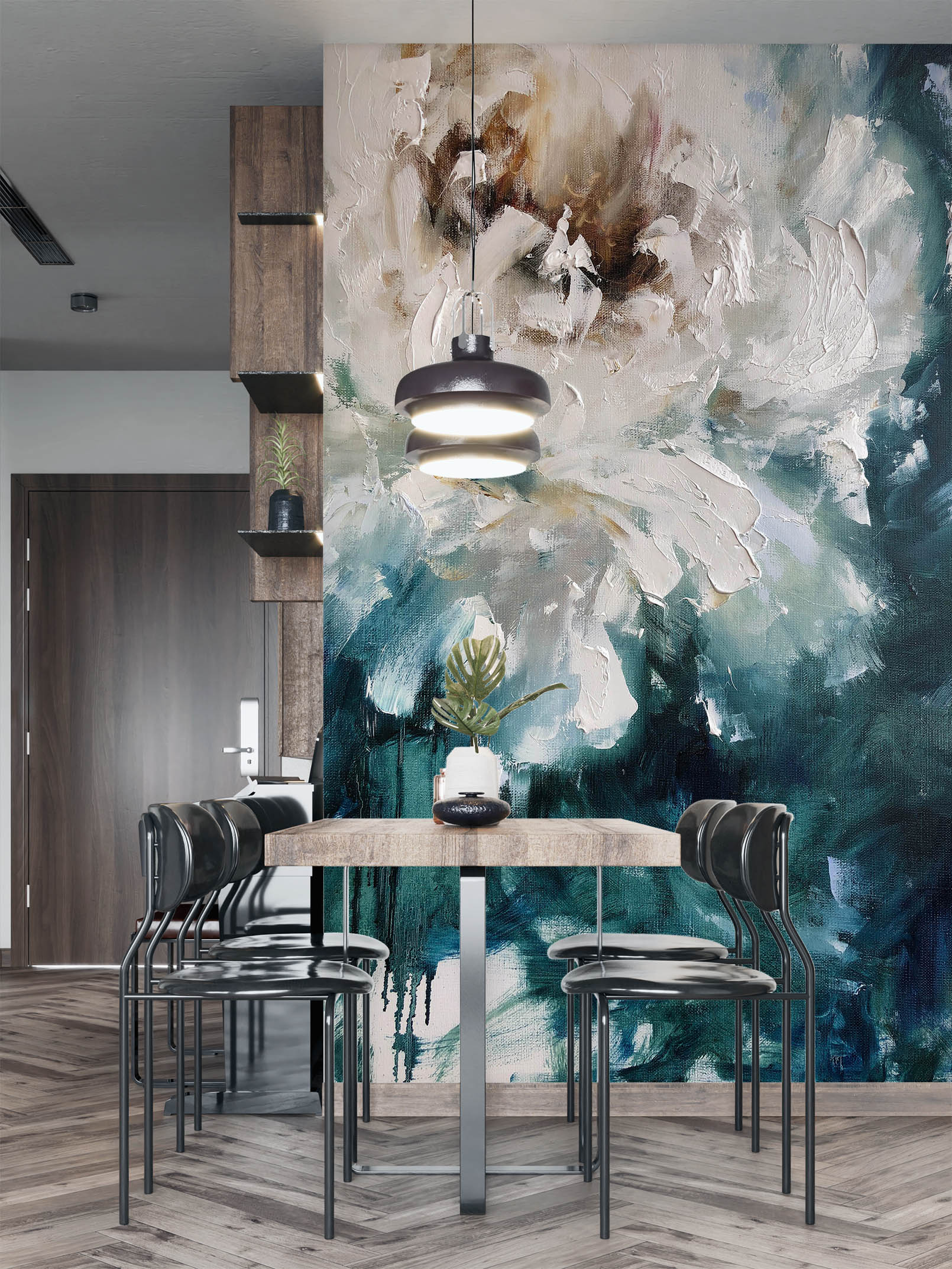 3D White Flower 302 Skromova Marina Wall Mural Wall Murals