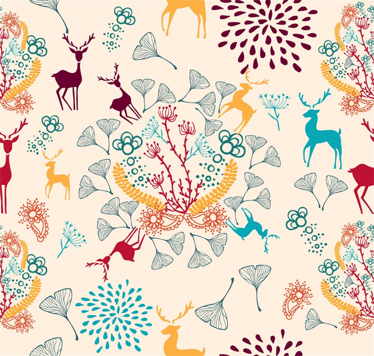 3D Christmas Deer Pattern 88 Wallpaper AJ Wallpaper 2