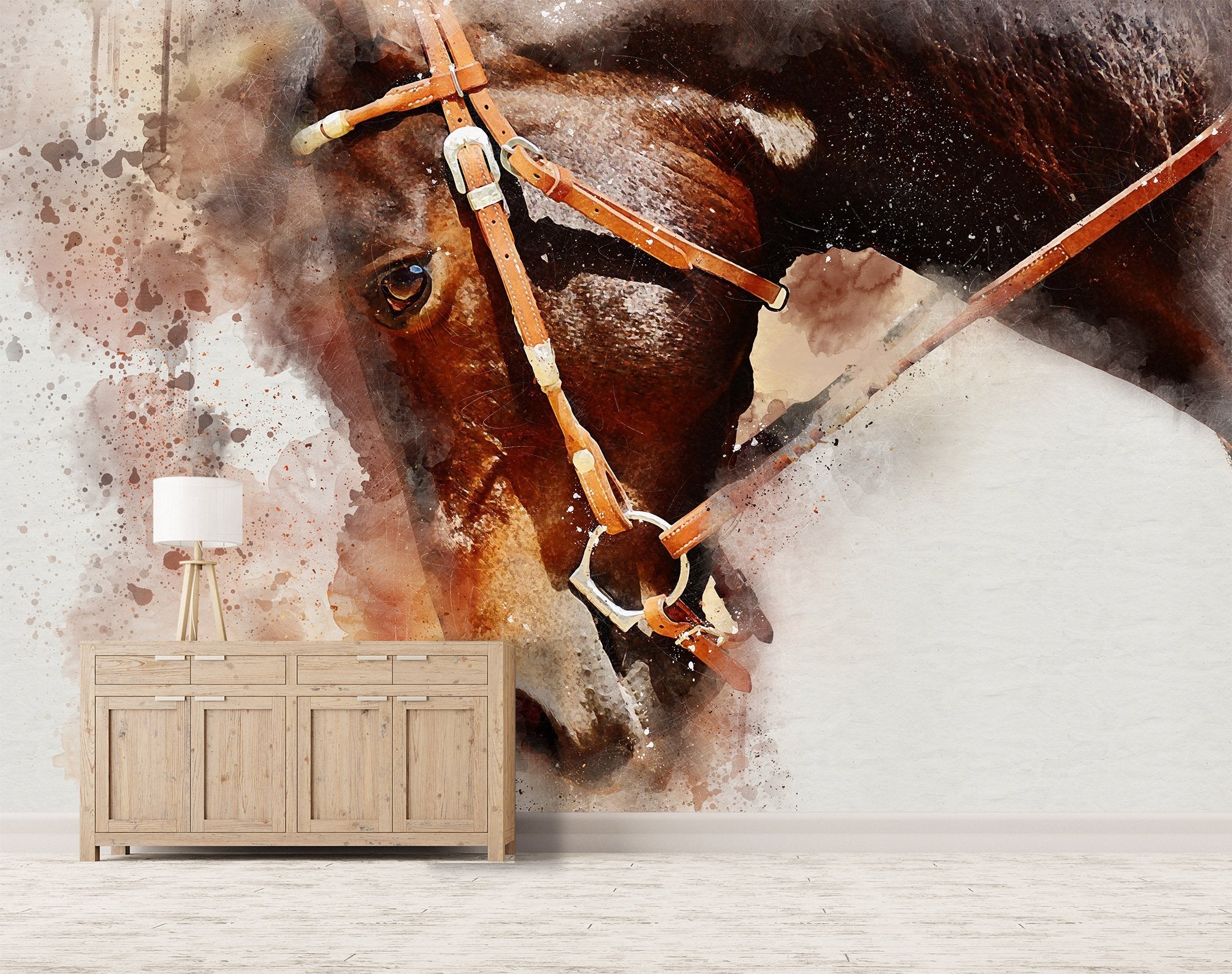 3D Horse Head 667 Wallpaper AJ Wallpaper