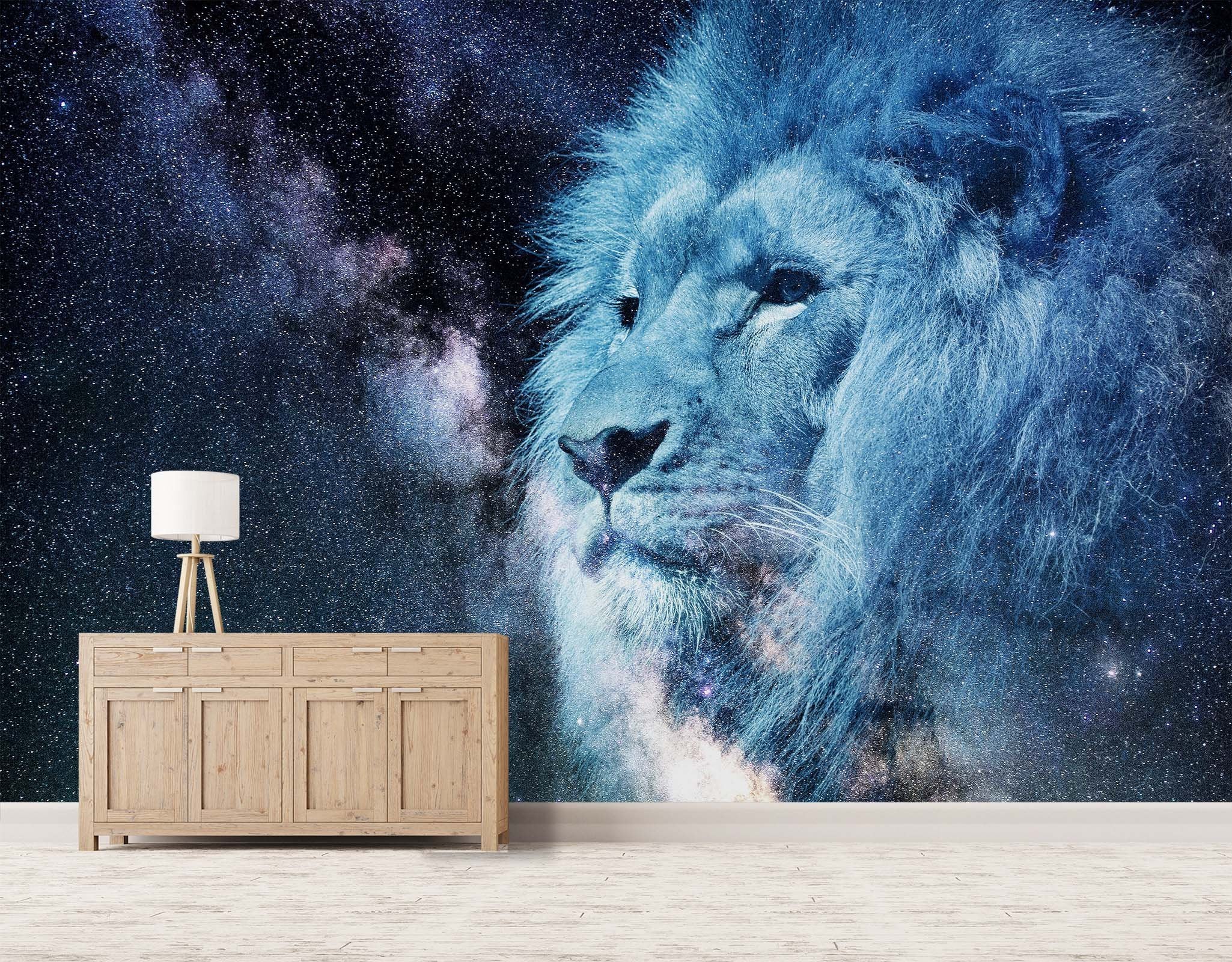 3D Lion Face 211 Wallpaper AJ Wallpaper
