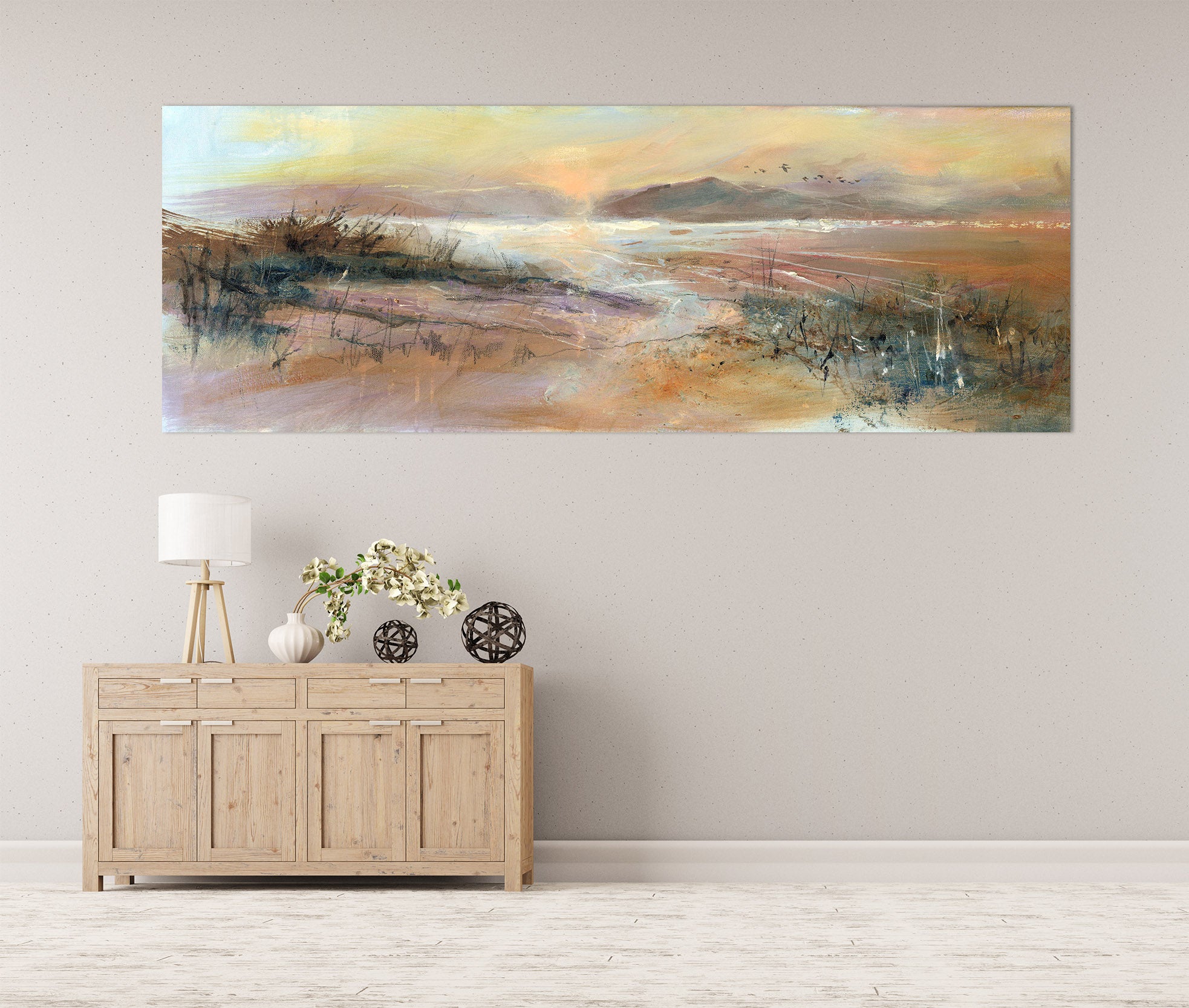 3D Mountain Scenery 003 Anne Farrall Doyle Wall Sticker