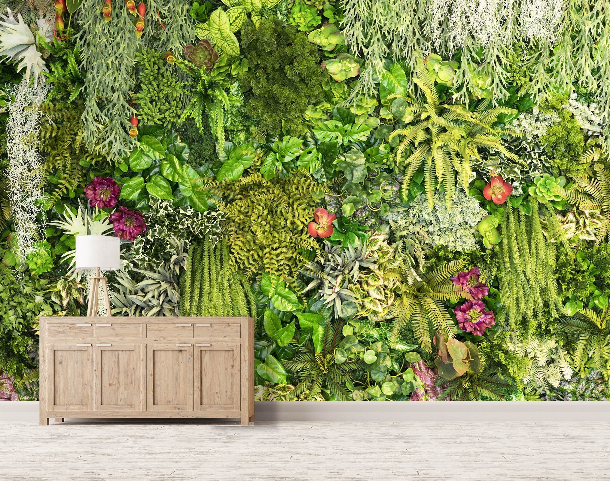 3D Flower Plant Wall 1654 Wallpaper AJ Wallpaper 2